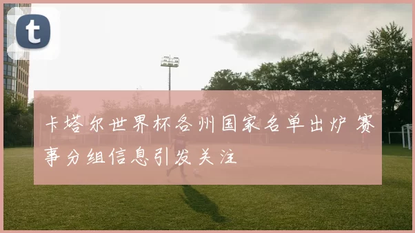 卡塔尔世界杯各州国家名单出炉 赛事分组信息引发关注